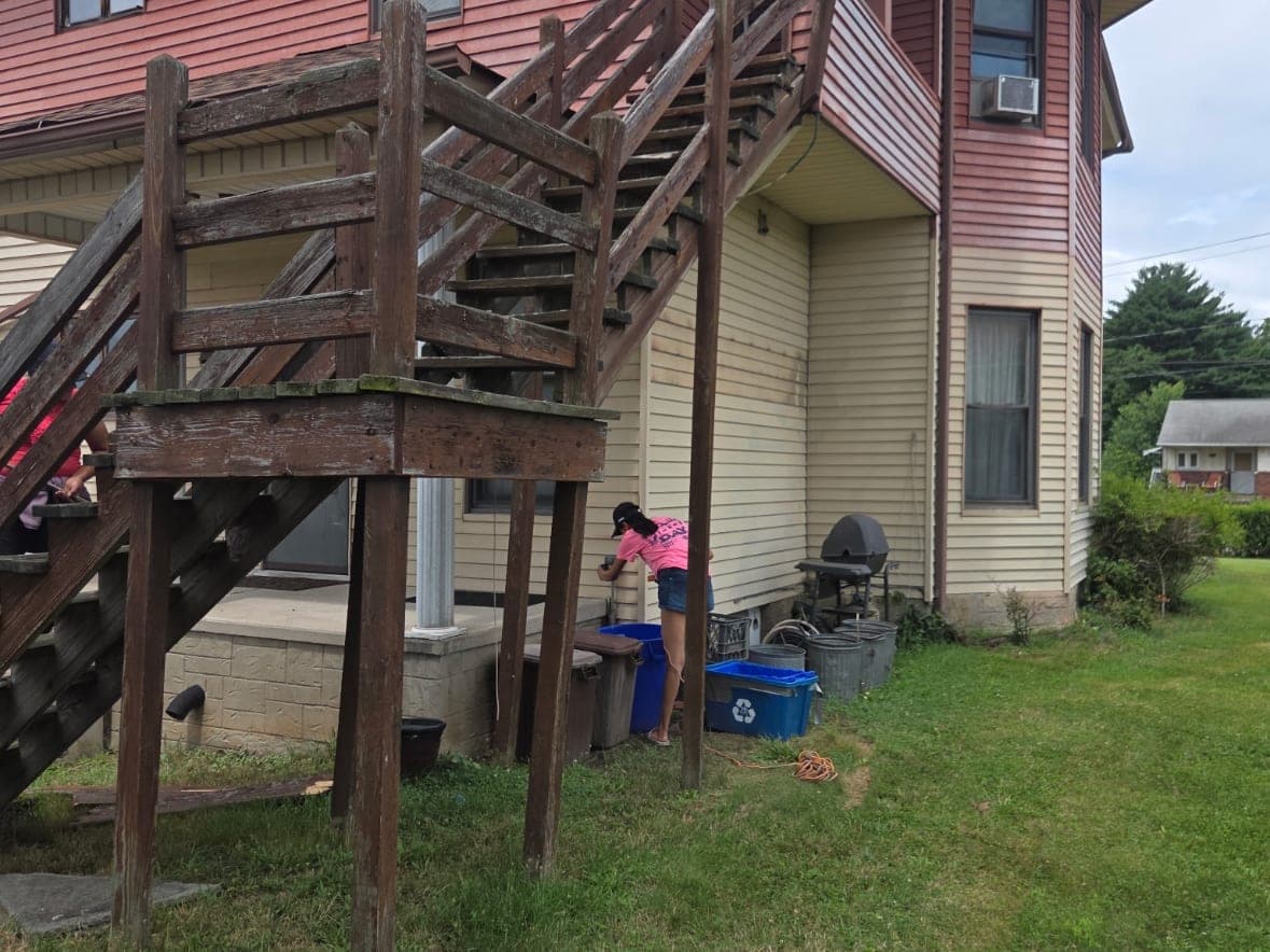 wood flooring & fencing project 2 in Avoca, PA by Rafael The Handyman LLC — before
